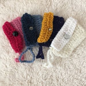 Handmade crochet wristlets- $9 each